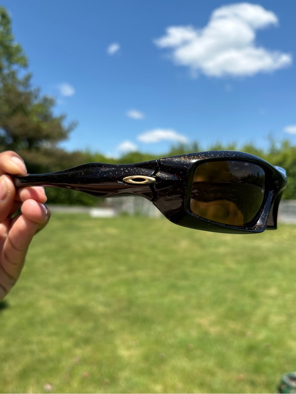 Oakley Monster Pup Vintage Y2K Sunglasses 05-045 Brown Glitter Frame Brown Lens
